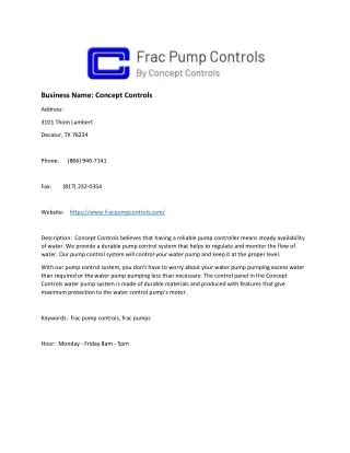 business name concept controls