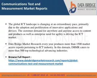 Global Communications Test and Measurement Market video  -ICT