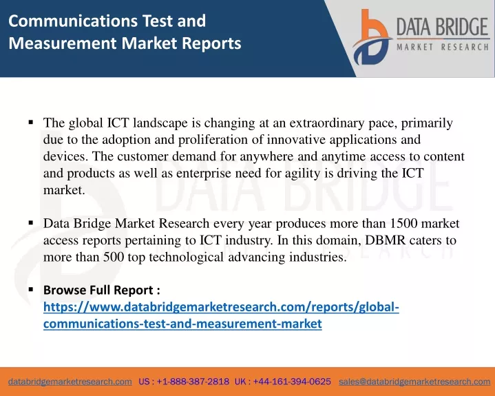 communications test and measurement market reports