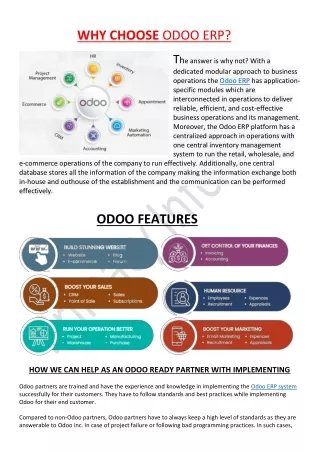 WHY CHOOSE ODOO ERP?