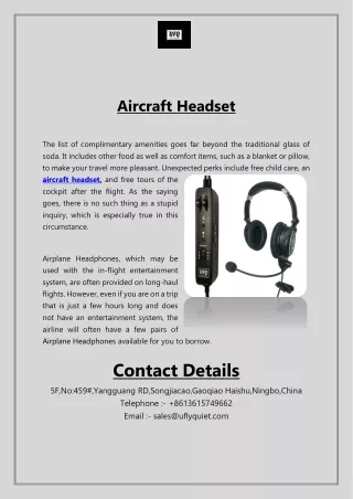aircraft headset