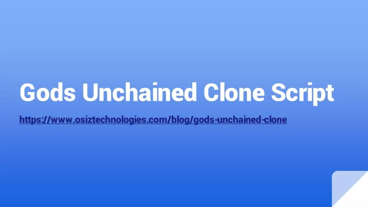 gods unchained clone script