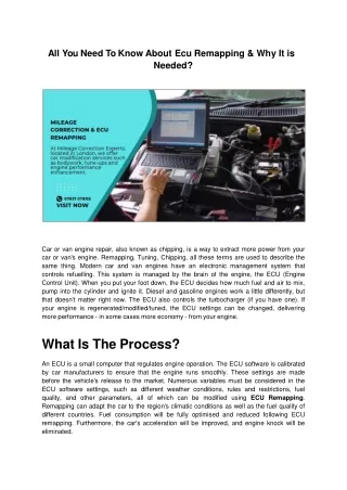 All You Need To Know About Ecu Remapping & Why It is Needed.ppt