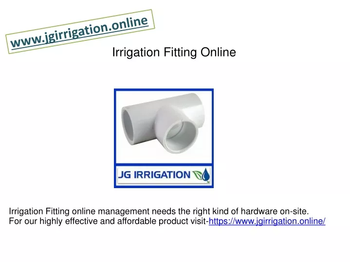 www jgirrigation online