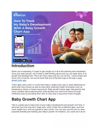 Baby Growth Chart App