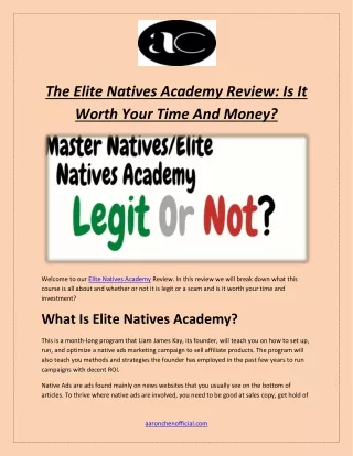 The Elite Natives Academy Review Is It Worth Your Time And Money