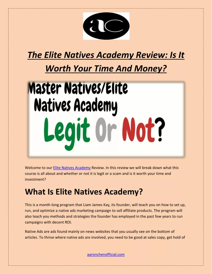 the elite natives academy review is it worth your