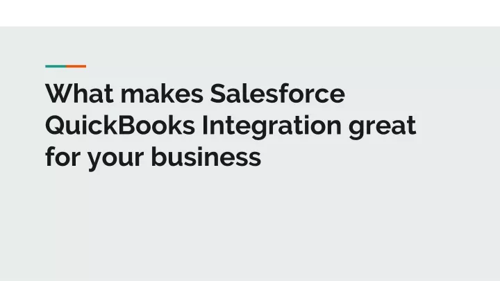 what makes salesforce quickbooks integration great for your business