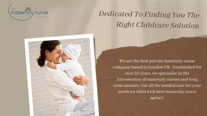 dedicated to finding you the right childcare