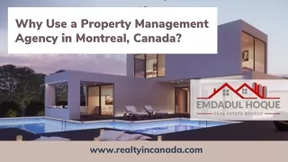 Why Use a Property Management Agency in Montreal, Canada