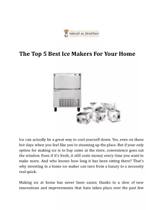 The Top 5 Best Ice Makers For Your Home