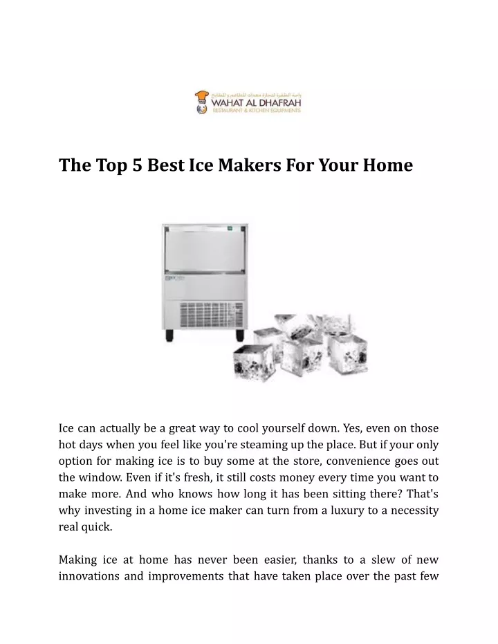 the top 5 best ice makers for your home