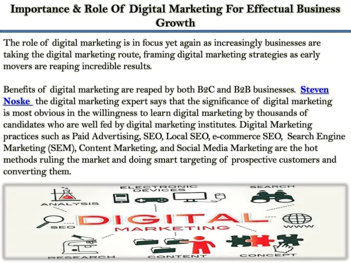 importance role of digital marketing