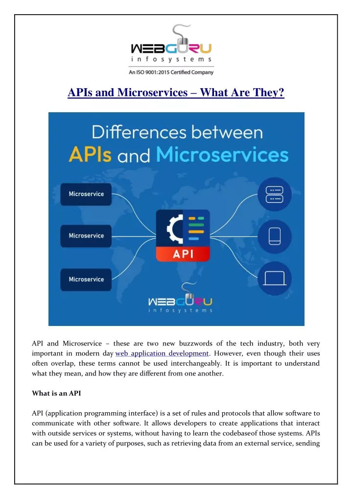 apis and microservices what are they