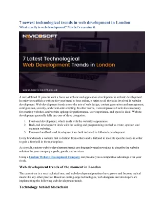 7 newest technological trends in web development