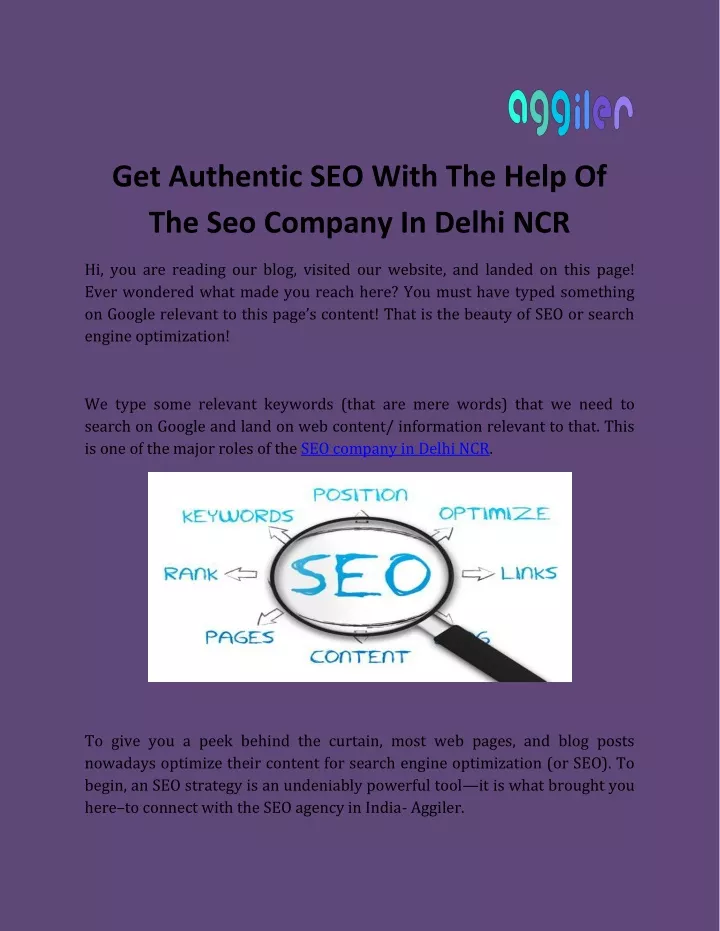 get authentic seo with the help