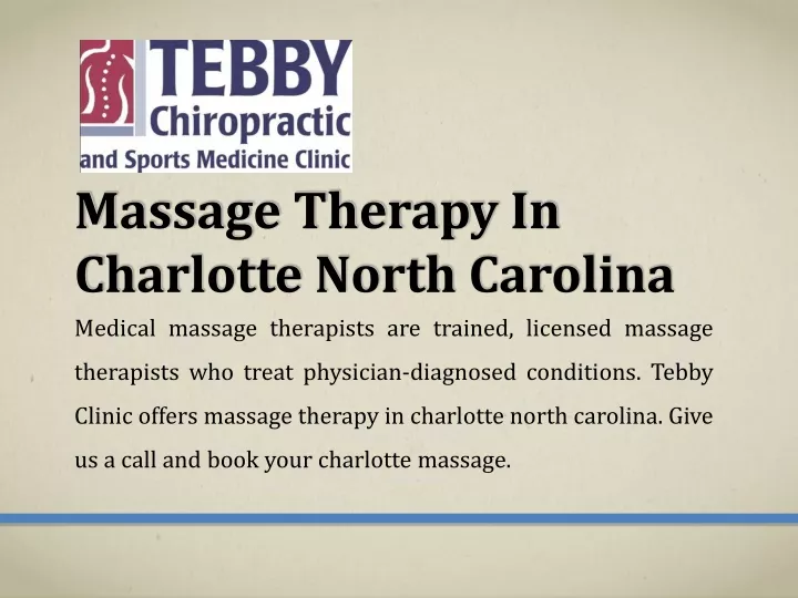 massage therapy in charlotte north carolina