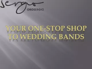 Wedding Rings in Toronto at OROSERGIO LTD