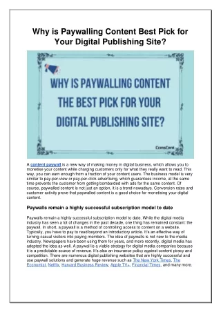 Why is Paywalling Content Best Pick for Your Digital Publishing Site?