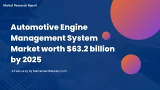 Automotive Engine Management System Market worth $63.2 billion by 2025