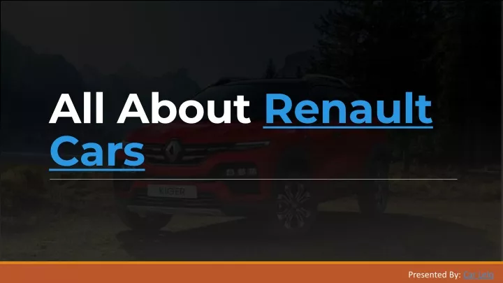 all about renault cars