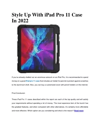 Style Up With iPad Pro 11 Case In 2022