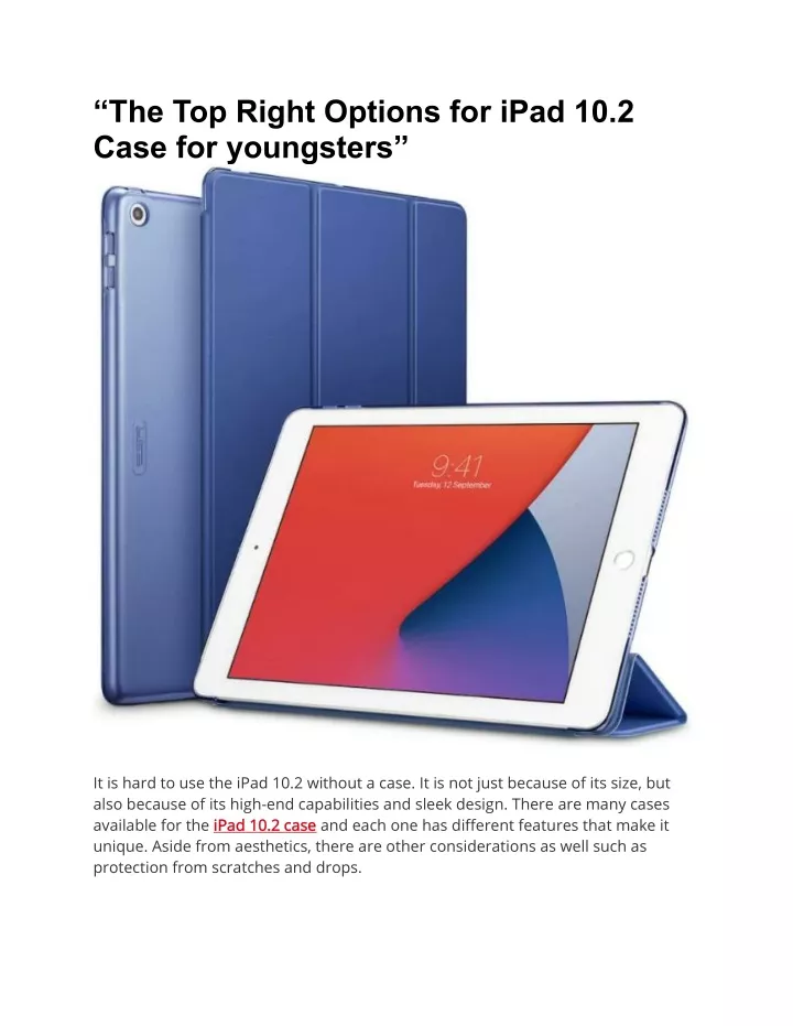 the top right options for ipad 10 2 case