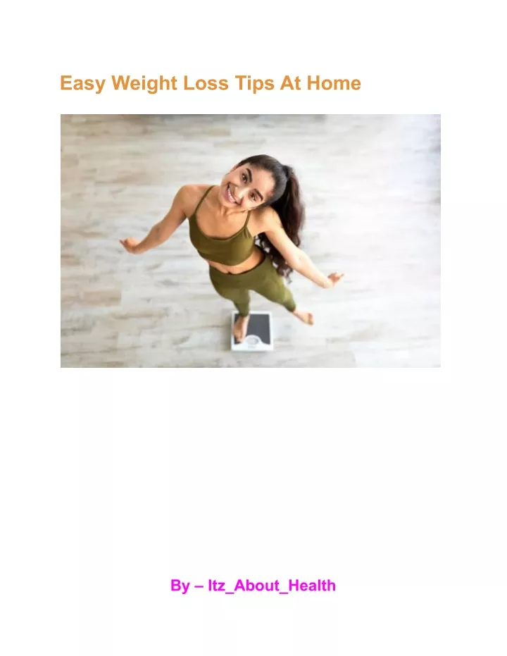 easy weight loss tips at home