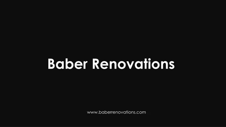 baber renovations