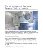 Five top most exciting facts about Bathroom Vanity in Houston - slide 1