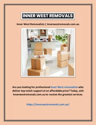 Inner West Removalists | Innerwestremovals.com.au