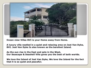 Jost Van Dyke Ocean View Villa