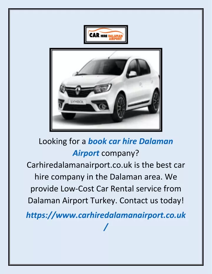 looking for a book car hire dalaman airport