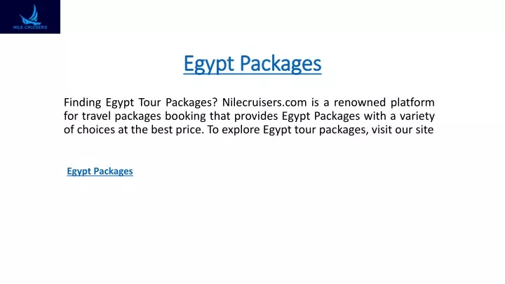 egypt packages