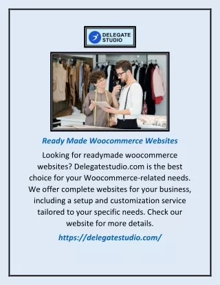 Ready Made Woocommerce Websites | Delegatestudio.com