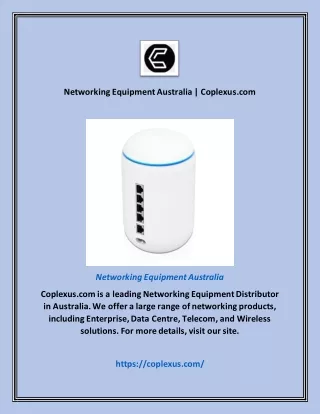 Networking Equipment Australia | Coplexus.com