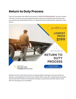return to duty process