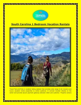 South Carolina 1 Bedroom Vacation Rentals