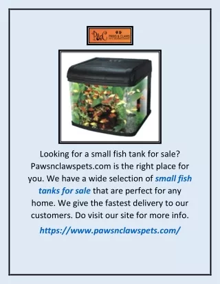 Small Fish Tanks For Sale | Pawsnclawspets.com
