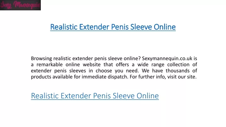 realistic extender penis sleeve online