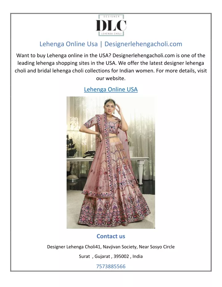 lehenga online usa designerlehengacholi com