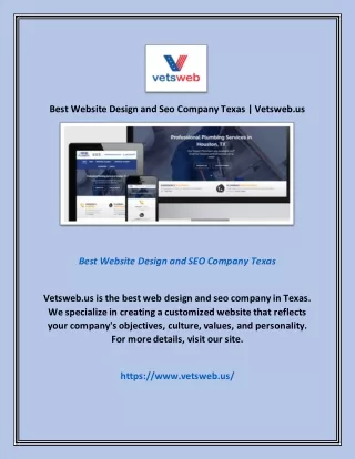 Best Website Design and Seo Company Texas | Vetsweb.us