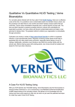 qualitative vs quantitative hlvd testing verne
