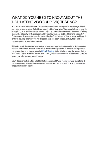 what do you need to know about the hop latent