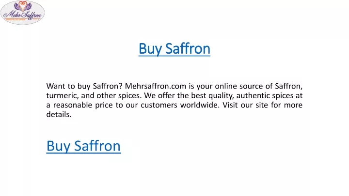 buy saffron