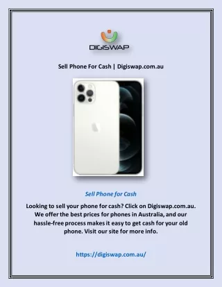 Sell Phone For Cash | Digiswap.com.au