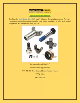 Agricultural Driveshaft  Driveshaftparts