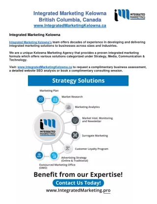 integrated marketing kelowna british columbia