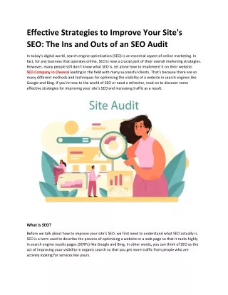 effective strategies to improve your site