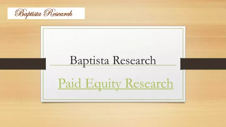 baptista research